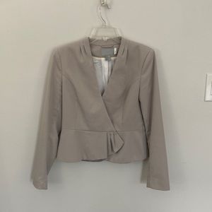 Fitted blazer. Khaki colored. Size 8.